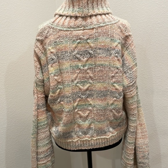 Free People Popsicle Marled Pullover Sweater Turtleneck Multi Color - Picture 4 of 5